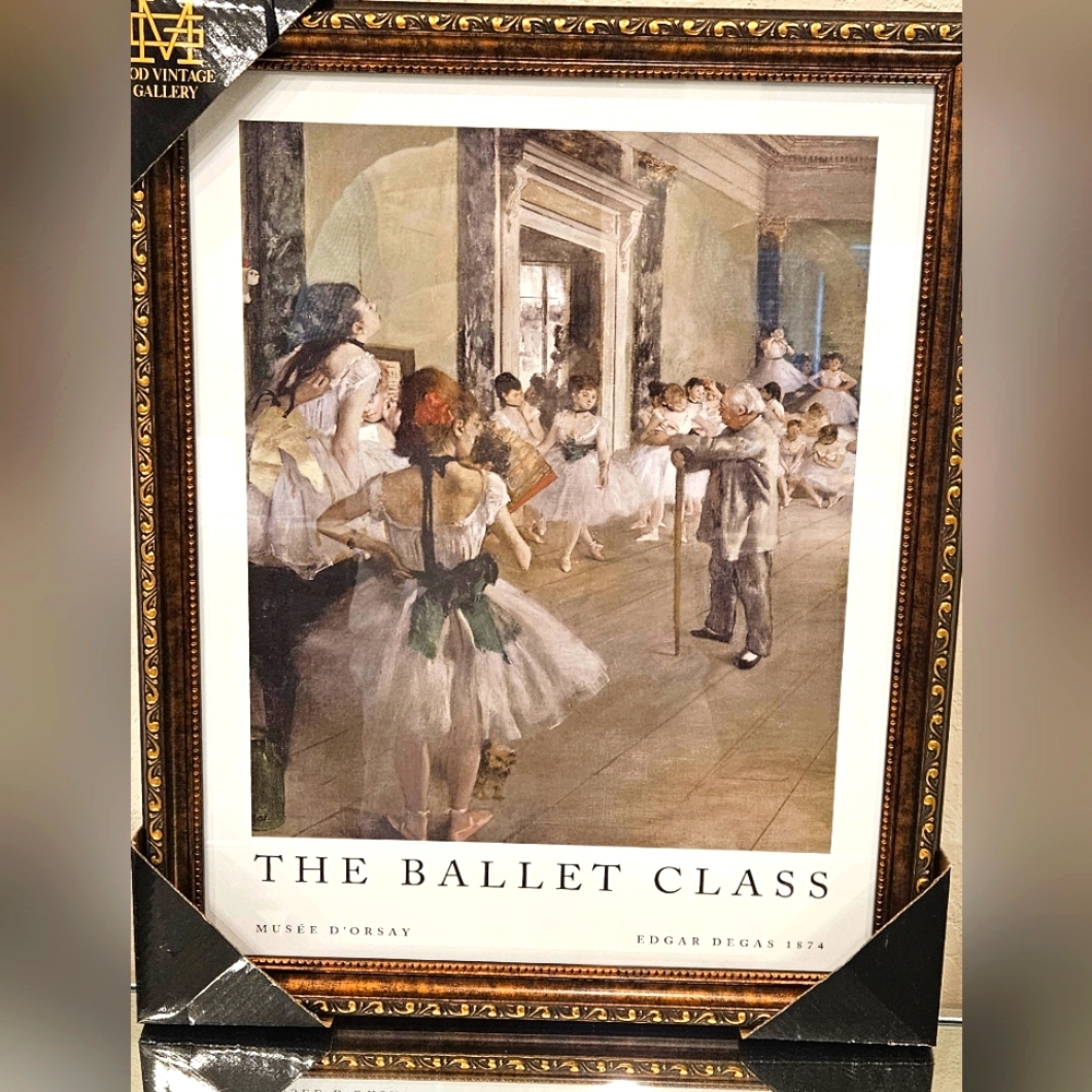 RARE FIND – Edgar Degas "The Ballet Class" Framed Print ✨